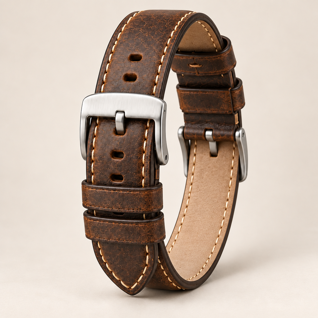 Qoervli™ Vintage Leather Watch Replacement Strap image 01