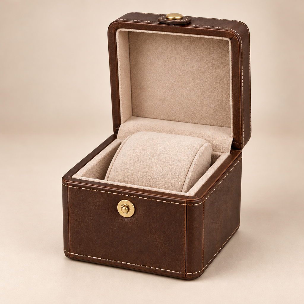 Qoervli™ Single-Watch Leather Storage Box image 01