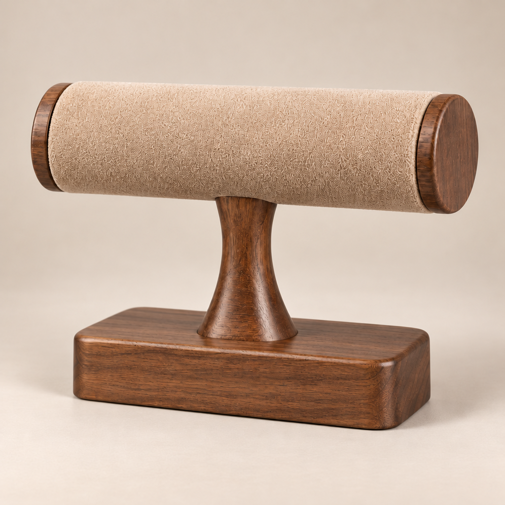 Qoervli™ Solid Wood Desktop Watch Display Stand image 01